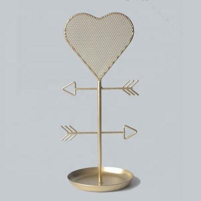 China Wholesale Heart For Earrings Metal Jewelry Hanging Display Stand JNC-JD0311 for sale