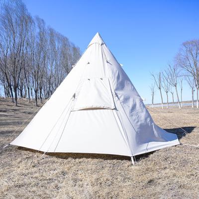 China Easy to set up/fold up outdoor adult glamping waterproof bell teepee yurt canvas camping teepee tent for sale