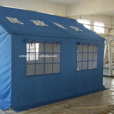 China Tube Type Tent Stake Customized Oxford Protective Waterproof Fabric Outdoor Modular Tent Disaster Relief for sale