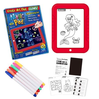 China Children Drawing Kids LED Light Hot Selling Drawing Protective Magic Glow in the Dark Drawing Board Learning Tool for KIS for sale