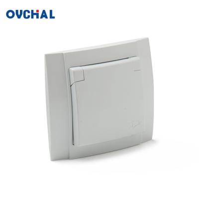 China Residential/Multi-Purpose ABS European Waterproof Panel Style OUCHI Recessed Lightweight Wall Socket for sale