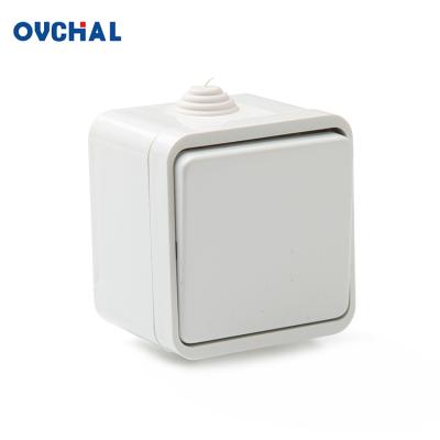 China OUCHI Smart Home Residential ABS Panel Knob 250V 10A Surface Mounted Electric Switch for sale