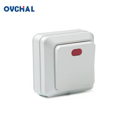 China New Design Residential Outdoor 1 Strip Mount OUCHI Electric Wall Light Switch With Led Indicator for sale