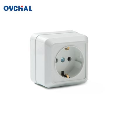 China OUCHI Wholesale Residential / General Purpose 10A / 16A Universal Wall Switch Outdoor Mounted Socket for sale