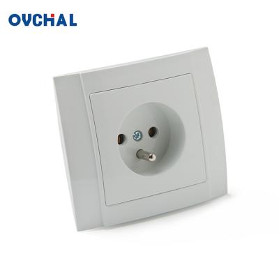 China Residential / General Purpose French Type Copper Terminal OUCHI Recessed Wall Socket for sale