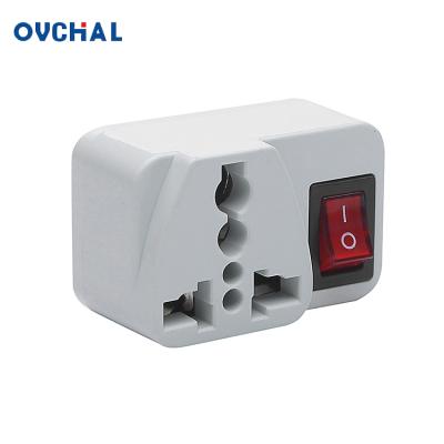 China Residential Universal OUCHI 6A 250V Electrical Outlet Plug Adapter With On/Off Switch for sale