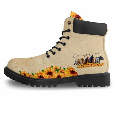 China Martin Lightweight Custom Unisex Boots Personal Printed Design Pattern Sneaker Boots With Logo for sale