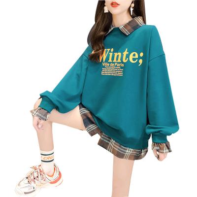 China New Style Anti-Shrink Loose Casual Blouse Women's Plus Size Ladies Sweater Printed Long Sleeve Hoodie for sale