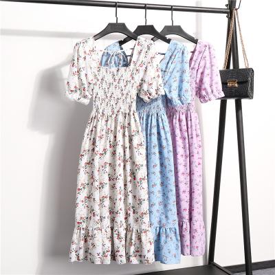 China New anti-static hot sale chiffon floral print beach dress for women for sale