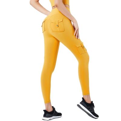 China New Antibacterial Autumn Elastic Top With Pockets High Elastic Waist Women's Leggings for sale