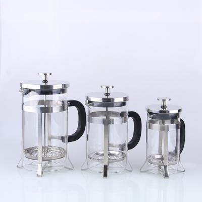 China Sustainable Eco-Friendly Teapots And Kettles 1 Liter Borosilicate French Press Glass Coffee Maker for sale