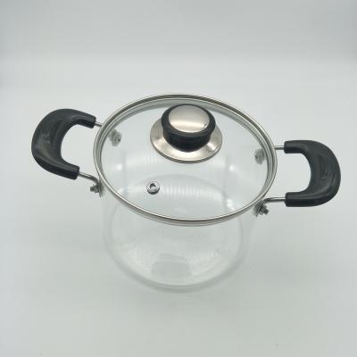 China Viable Wholesale Customization Glass Cookware Jars Clear Glass Cooking Pot for sale