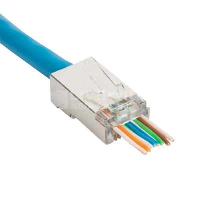 China Cat6 STP RJ45 Shielded Internal Ground Wiring Connector for sale