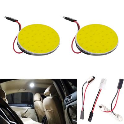 China PVC festoon T10 BA9S SAINT with adapters 12V COB 36 chips LED dome light panel interior dome led light with high brigh for sale