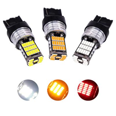 China Super bright T20 SAINT 7440 7443 S25 T20 4014smd 45 led automotive bulbs cob ba15s led bulb bau15s p21w 7440 for sale