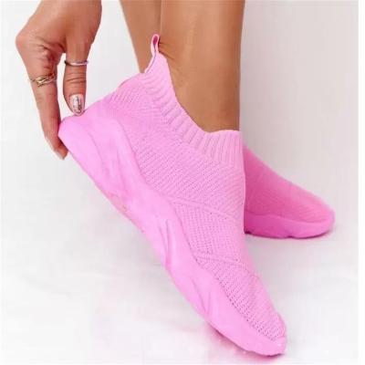 China PVC 2021women's pink size sneaker shoes famale chunky chunky chunky chunky platform heel slip on shoes for sale