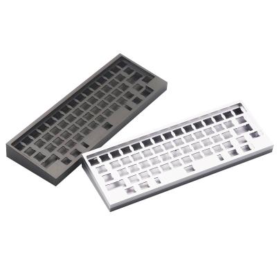 China Aluminum mechanical keyboard case keyboard anodized aluminum parts mechanical keyboard case plate weight top bottom OEM for sale