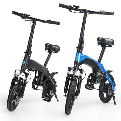 China Wholesale Price Europe Warehouse 350w Carbon Fiber 14 Inch Folding Foldable Adult Bike E Bike Electric Bicycle for sale