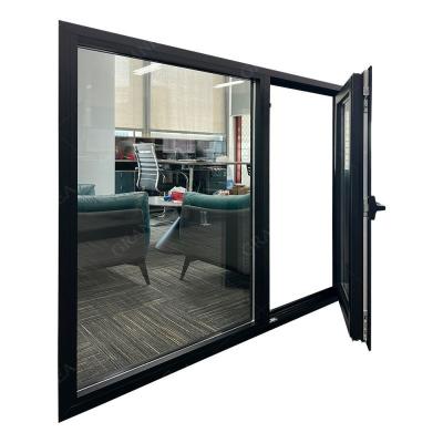 China Magnetic Screen Grandsea Hurricane Impact Proof Aluminum Framed Commercial Casement Tilt And Turn Windows for sale