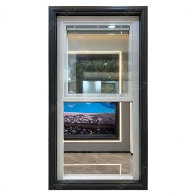 China Grandsea Hot Sale Modern Design Automatic Double Glazed Hung Window With Canopy For Bathroom for sale