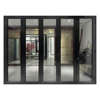 China Grandsea Folding Glass Bifold Doors Aluminum Patio Doors Outdoor Electric Remote Control Soundproof Windproof Folding for sale