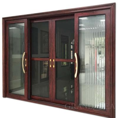 China Thermal Insulation Large Grandsea Glass Doors Sliding Soundproof Glass Door Patio Slide Balcony Door For Houses for sale