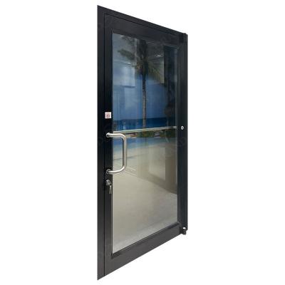 China Commercial Aluminum Single Entry Casement Door Tempered Glass Swing Casement Door Latest Grandsea Windproof Design Aluminum Casement Door for sale