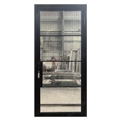 China Modern Interior Front Designs For Houses Single Wrought Iron Glass Door Main Door Grandsea Anti-theft Top Supplier for sale