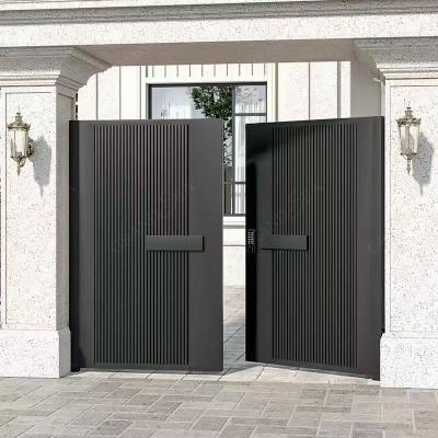 China New Exterior Minimalist Grandsea Modern Design Simple Aluminum Garden Wall Metal With Smart Gate Lock Fencing Gate for sale