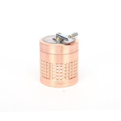 China Zinc Herb Grinder High Quality Portable Herb Grinder Manual Tobacco Accessories 2021 New Design Zinc Herb Grinder for sale