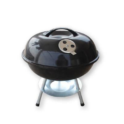 China Easily Assembled Black Portable Grill 14 Inch Mini Charcoal Kettle Grill BBQ Grills for sale