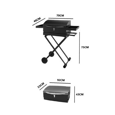 China 2022 Height Adjustable Garden Use BBQ Grill Outdoor Adjustable Cart Barbecue Grills Charcoal for sale