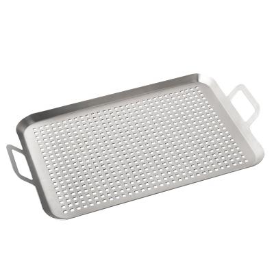 China Easily Cleaned BBQ Grill Stainless Steel Griddle Accessories Porcelain Basket Grill Topper for sale