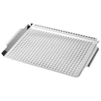 China 17 Inch Stainless Steel Dustproof Wok Topper Pan GRILL Vegetable Grill Basket for sale