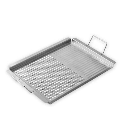 China Metal OEM Factory BBQ Tools Vegetable Non-Stick Molds Perforated Bakeware Stainless Steel for sale