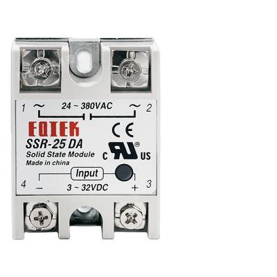 China Sealed Solid State Relay SSR-25DA 25A 220V 380V Single Phase DC Controlled AC for sale