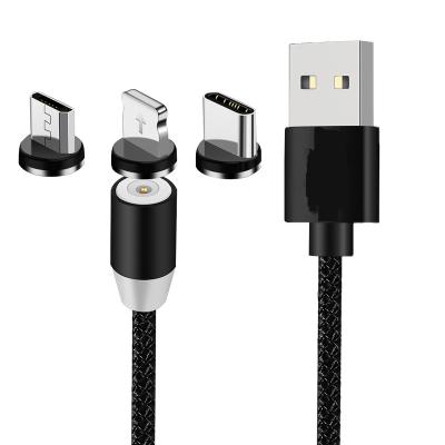 China Hot Selling Stability LED USB Micro 8 PIN Metal Magnetic Cable Charger Type C USB 3.0 Magnetic Charging Cable for sale