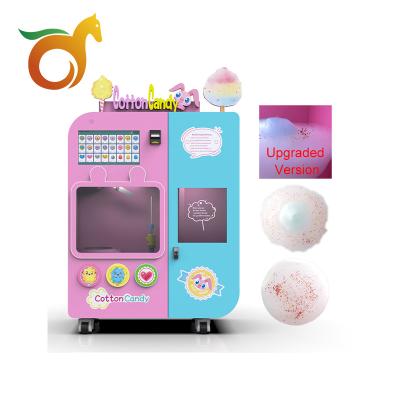 China Customization Accepted High Surface Work Durability Powdered Seasoning Can Be Added Automatic Cotton Candy Vending Machine for sale