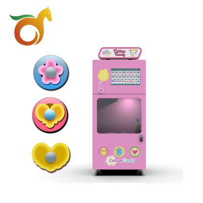 China Double Nozzle Interesting Customization Accepted Cotton Candy Floss Highly Interactive Smart Custom Vending Machine for sale