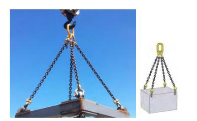 중국 DNV 2.7-1 Type Wire Rope Lifting Sling Assembly, 4 Leg Wire Rope Sling 12.5 Tonne 판매용