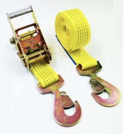 China 2:1 Yellow 4000KG EN 12195-2 50mm Ratchet Tie Down Straps for sale