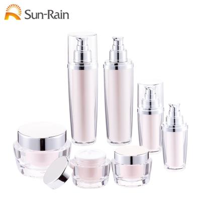 China Personal Care Factory Wholesale Double Wall Transparent Empty Acrylic Cosmetic Jar Packaging for sale