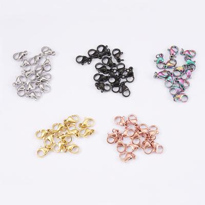 China Brand New Environmentally Friendly Lobster Clasp 9mm 10mm 13mm DIY Stainless Steel Boutique Jewelry Lobster Clasp Accessories for sale