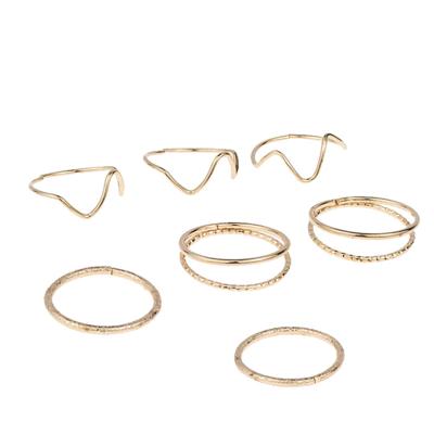 China Seven-piece Romantic Wholesale Ring Hand Jewelry Factory Direct Selling Female Niche Ring for sale