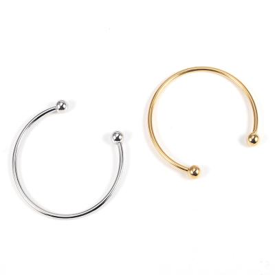 China Large circle of lovely round romantic stainless steel material with round ball bracelet handsome and simple design suitable for boy and girl for sale