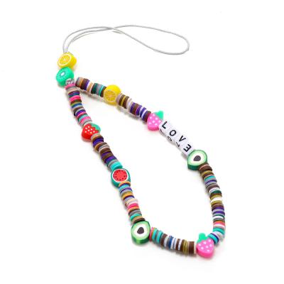 China New color LOVE simple wild beaded chain letter CIA fruit fashion bracelet creative female romantic Korean version mobile phone for sale