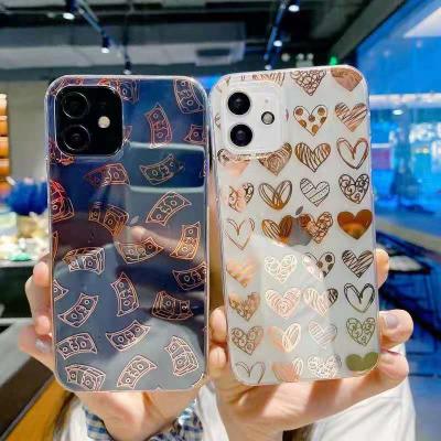 China Anti-fall Plating Hot Stamping Ever Changing Love For iphone12Pro Max Cell Phone Case for sale