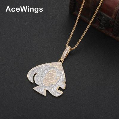 China Hiphop CN415 Bling Bling Arrangement CZ Hip Hop Brass Necklace Iced Out Jewelry for sale