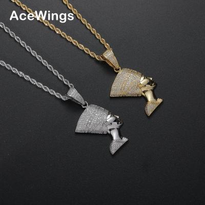 China Hiphop CN410 brass setting micro CZ pendant pave CZ stones pendent necklaceJewelry for men and women for sale