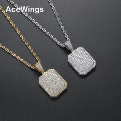 China Hiphop CN409 Brass Setting CZ Pendant Micro Pave CZ Stones Pendent necklaceJewelry For Men And Women for sale